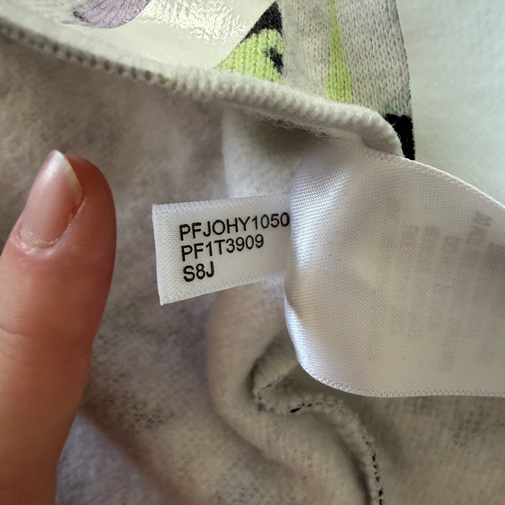 Calvin Klein Performance Cropped Hoodie Colorful Sketchy Animal Print Size Small - Picture 11 of 11